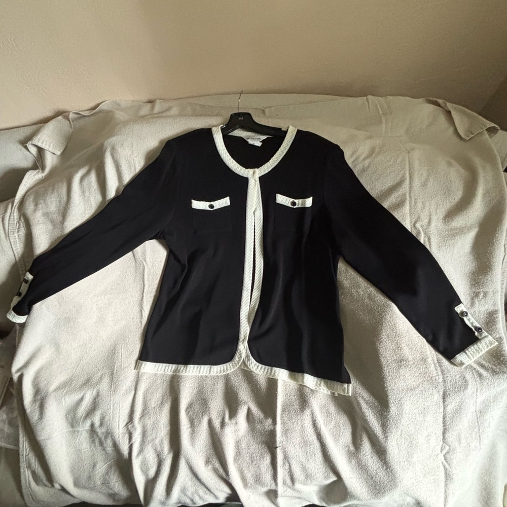 Black and White Long Sleeve Sweater